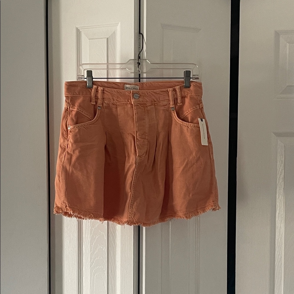 ✨ NWT Pilcro Denim Mini Skirt – Coral Peach ✨